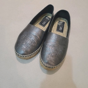 여성 kenzo 겐조 그레이 메탈릭 실버 에스파듀 슈즈 신발 37