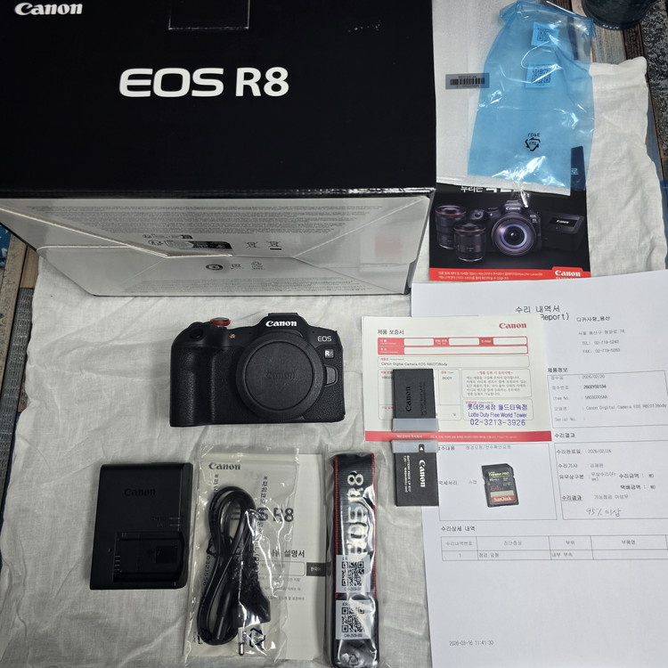 캐논 정품 EOS R8 BODY 풀프레임 미러리스 카메라(풀박)--0