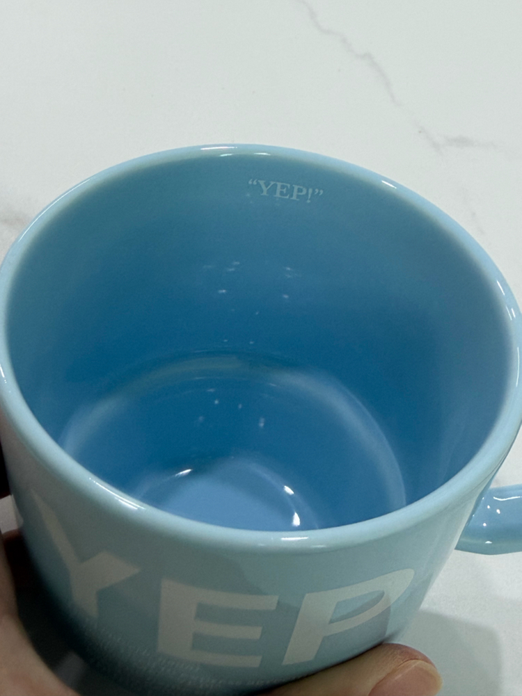 영아이드프로젝트 YEP 베이직 머그컵 하늘색 새상품--2