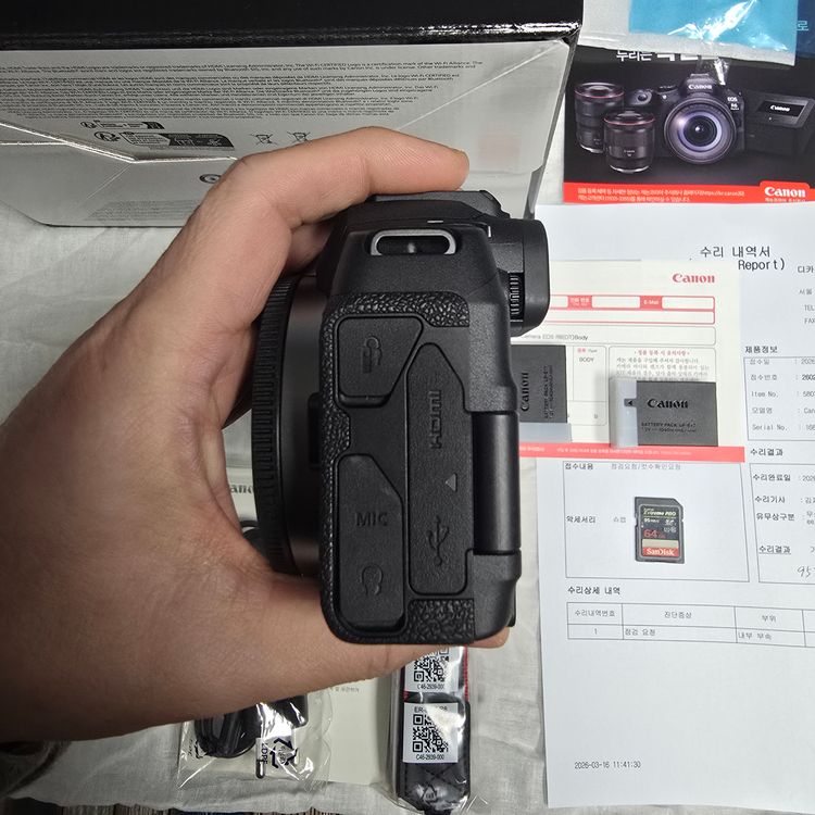 캐논 정품 EOS R8 BODY 풀프레임 미러리스 카메라(풀박)--6