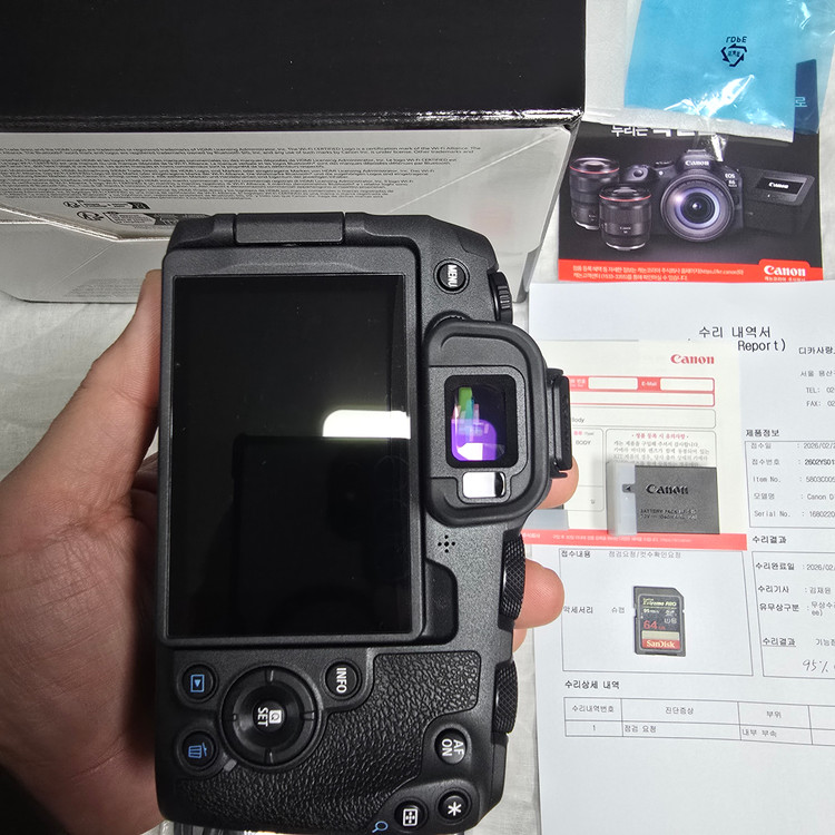 캐논 정품 EOS R8 BODY 풀프레임 미러리스 카메라(풀박)--7