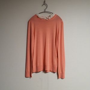 끌로디피에로 레이스 카라 디테일 울 니트