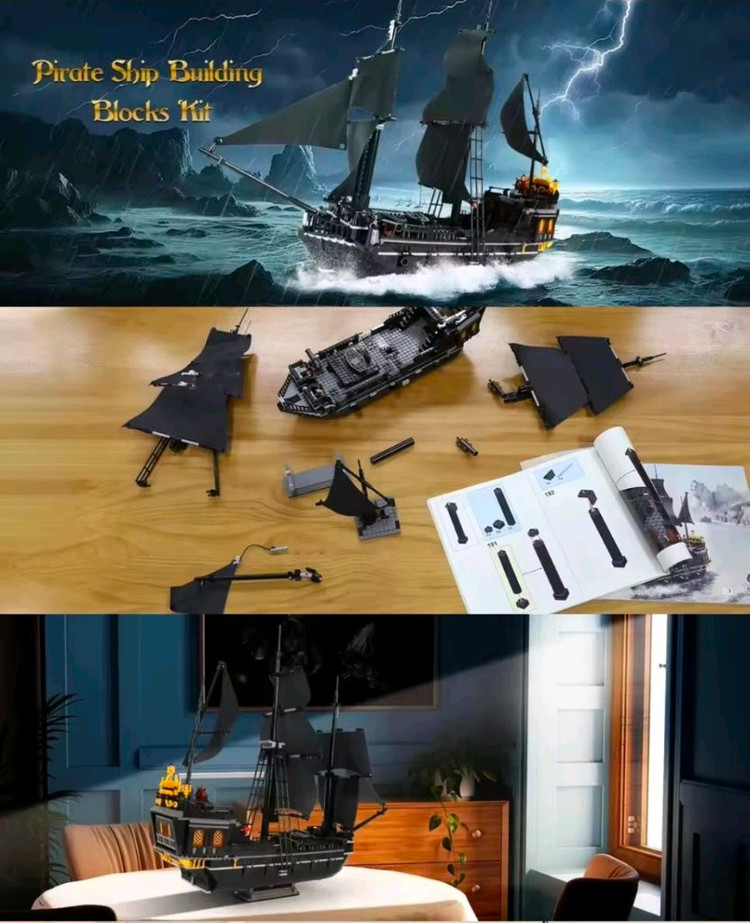 해적선 큰배 1424pcs 레고호환블럭 키덜트 조립식 어린이장난감 이미지