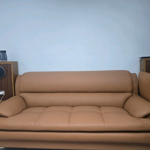 삼익가구 3인용 가죽 소파