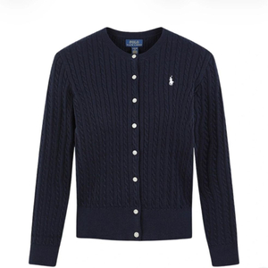 폴로 여성 꽈배기 가디건 네이비 팝니다