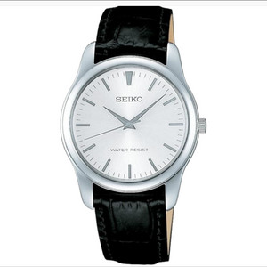세이코 스피릿 SCXP031 35mm 블랙 실버 남성 시계 가죽 패션 카시오 이미지