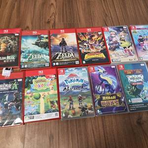 스위치2 & 스위치1 게임 타이틀 판매 포코피아 포켓몬스터 동키콩 젤다의 전설 야생의 숨결 왕국의 눈물 이미지