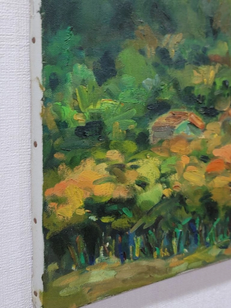 1980년대 유화 그림 산풍경 이미지