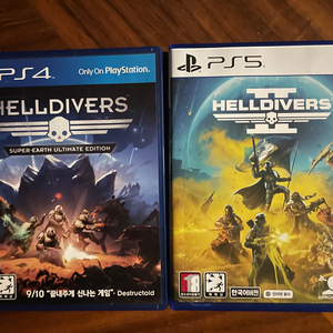 PS4,5 헬다이버즈1,2 팝니다(택포)