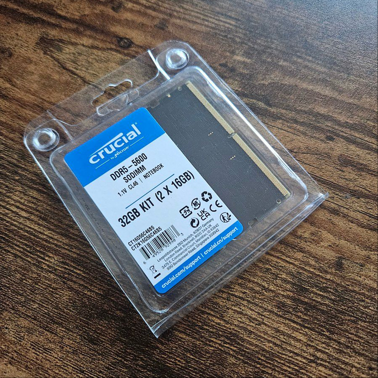 마이크론 DDR5 5600 32GB(16GB*2) 노트북램 SODIMM 이미지