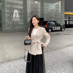 페이지유 page-u 레인 벨트 자켓