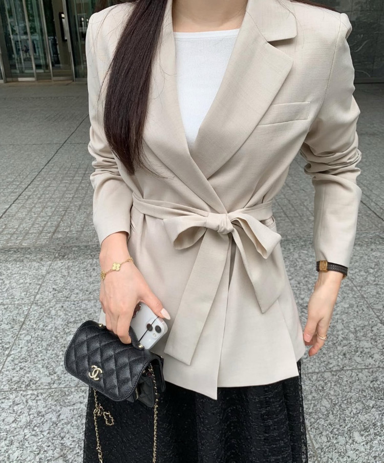 페이지유 page-u 레인 벨트 자켓--1