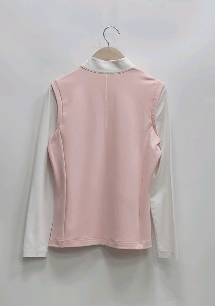 FANTOM 21SS 팬텀 V라인 하프집업 긴팔 티셔츠 / 여 90 핑크 이미지