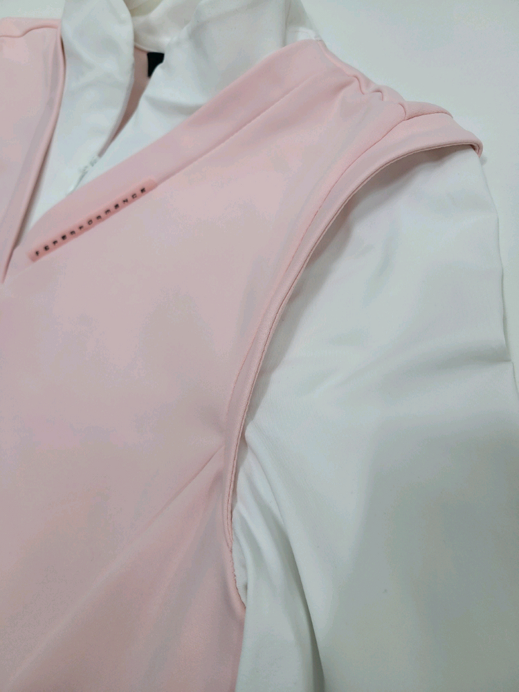 FANTOM 21SS 팬텀 V라인 하프집업 긴팔 티셔츠 / 여 90 핑크 이미지