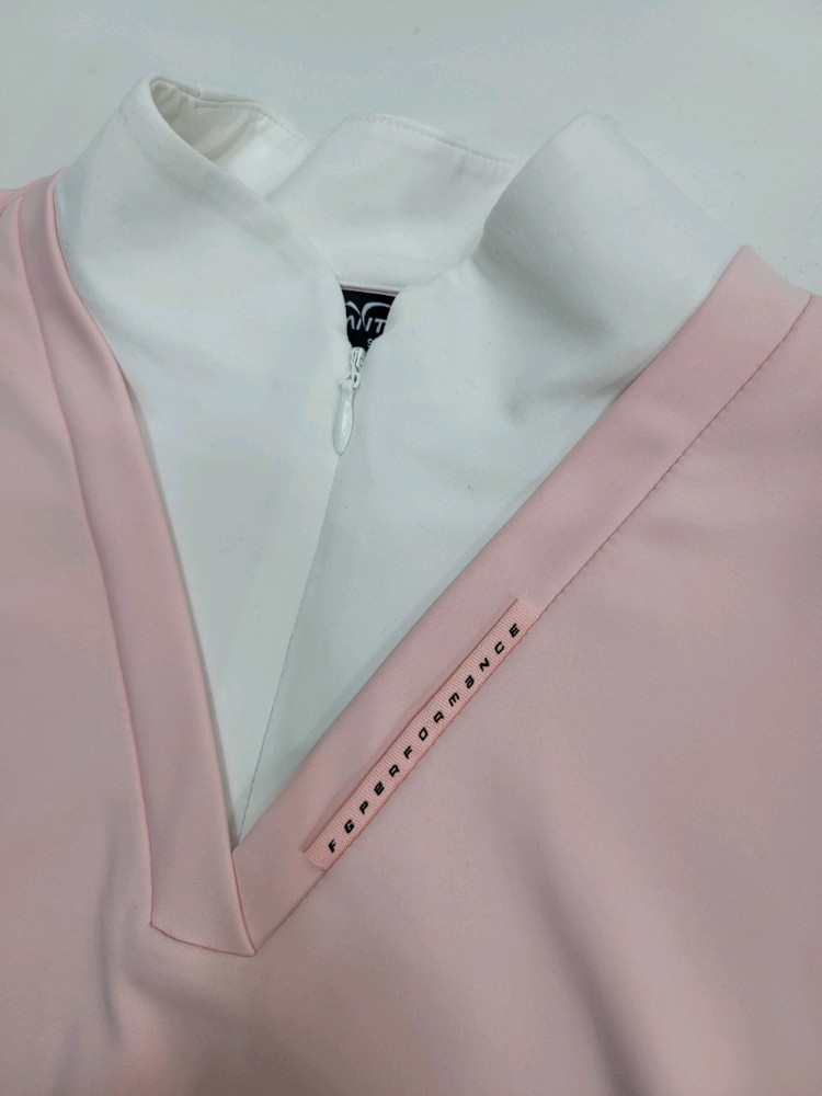 FANTOM 21SS 팬텀 V라인 하프집업 긴팔 티셔츠 / 여 90 핑크 이미지