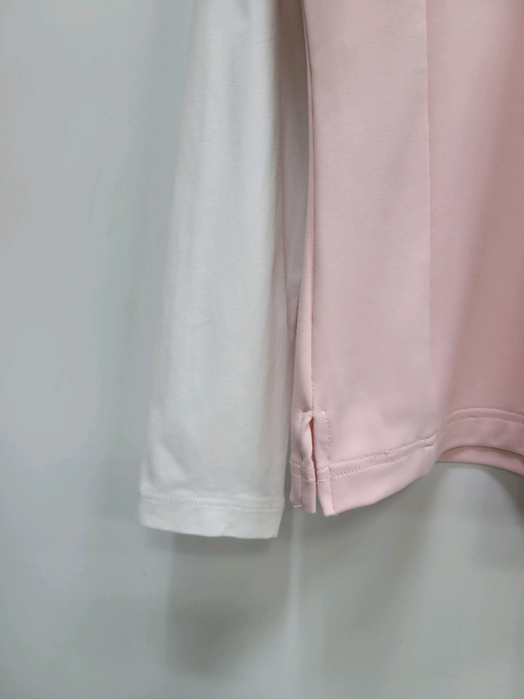 FANTOM 21SS 팬텀 V라인 하프집업 긴팔 티셔츠 / 여 90 핑크 이미지