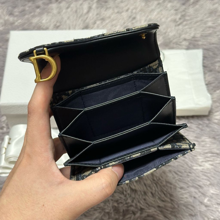 [풀구성] 디올 오블리크 새들 아코디언 카드지갑 이미지