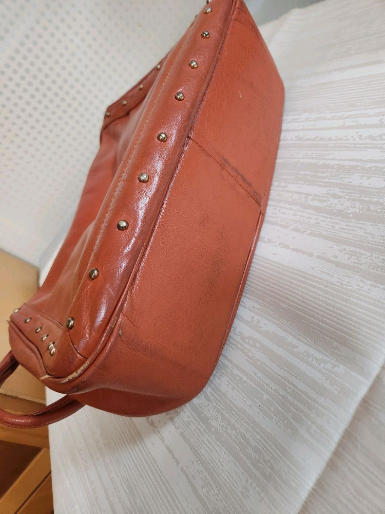 빈티지 소가죽 숄더백 브라운 여성 가방--6