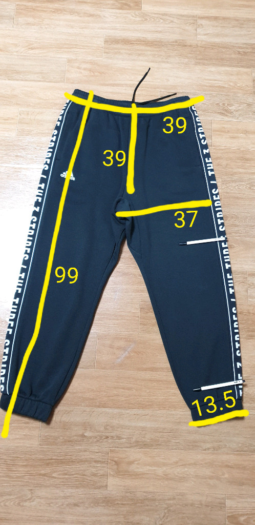 남.33-35) 아디다스 남성 기모 바지, 기모 트레이닝 팬츠 / 면 츄리닝 웨이트 러닝 이미지