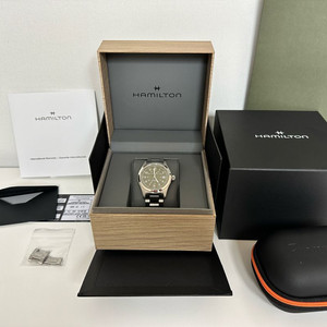 해밀턴 카키필드 오토 38mm 그린 다이얼 시계 이미지