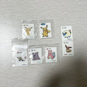 포켓몬 띠부씰(일본 피카츄/이브이) 이미지