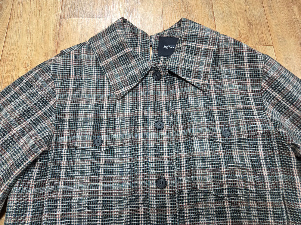 세컨플로어(2nd floor) 체크 셔츠자켓 프리사이즈--1