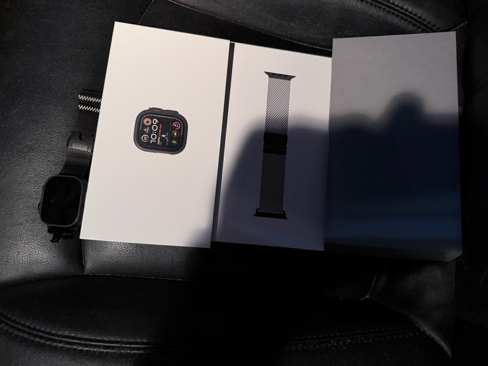 애플워치 울트라2 블랙 , 블랙 티타늄 밀레니즈루프 , 애플케어 26년 10월24일--0