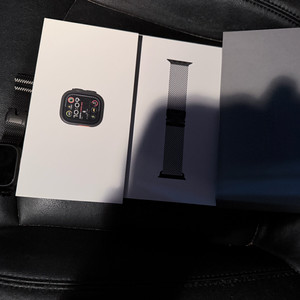 애플워치 울트라2 블랙 , 블랙 티타늄 밀레니즈루프 , 애플케어 26년 10월24일