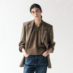 낫띵리튼(NOTHING WRITTEN) 체크 울자켓 프리사이즈