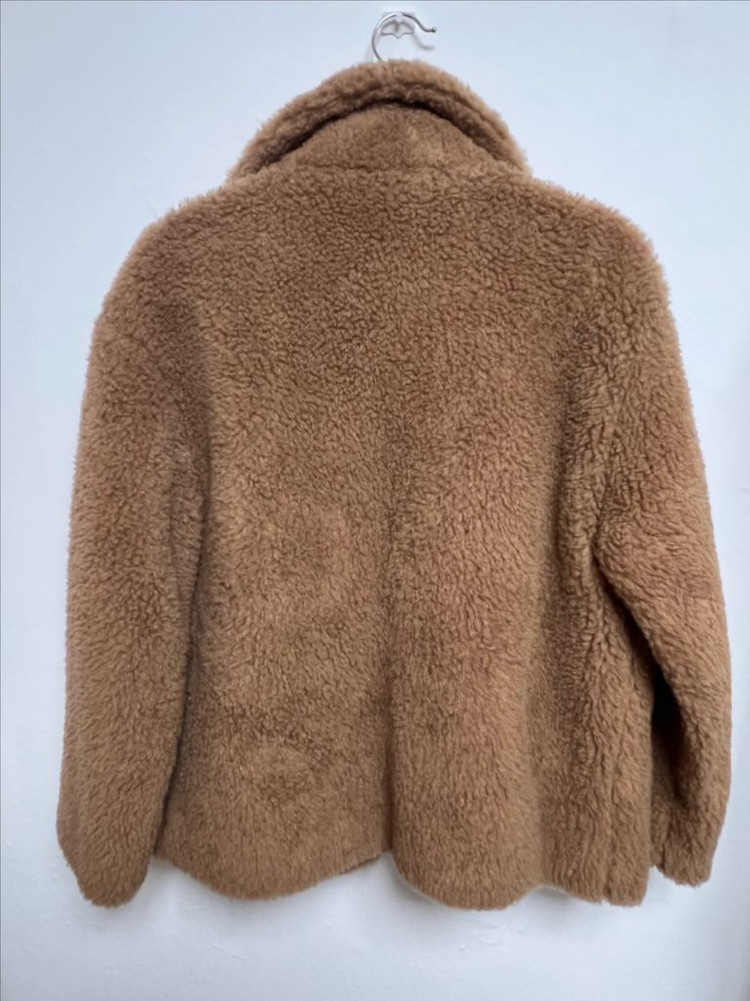 (최종할인) ore store 리얼 카멜 퍼 코트 이미지