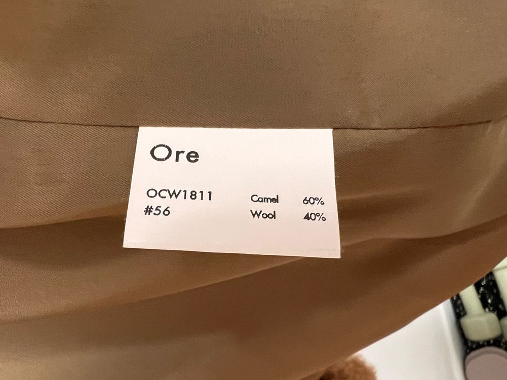 (최종할인) ore store 리얼 카멜 퍼 코트 이미지