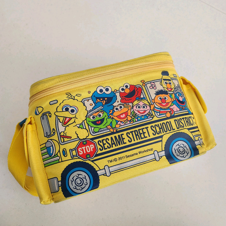세서미 스트리트 빈티지 옐로우 보냉 가방 아이스쿨러--1