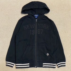 (정품) 폴로 신형 키즈 블랙 뉴욕패치 기모 후드집업 6세 이미지