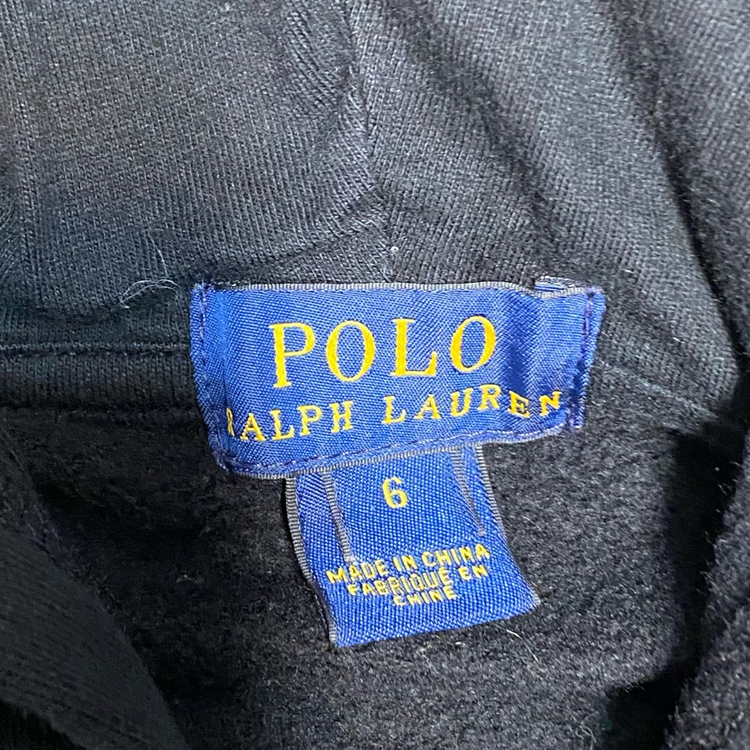 (정품) 폴로 신형 키즈 블랙 뉴욕패치 기모 후드집업 6세 이미지