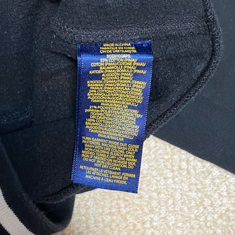 (정품) 폴로 신형 키즈 블랙 뉴욕패치 기모 후드집업 6세 이미지