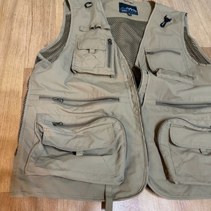 멀티포켓 낚시 조끼 작업 조끼 3XL 사이즈 베이지 이미지