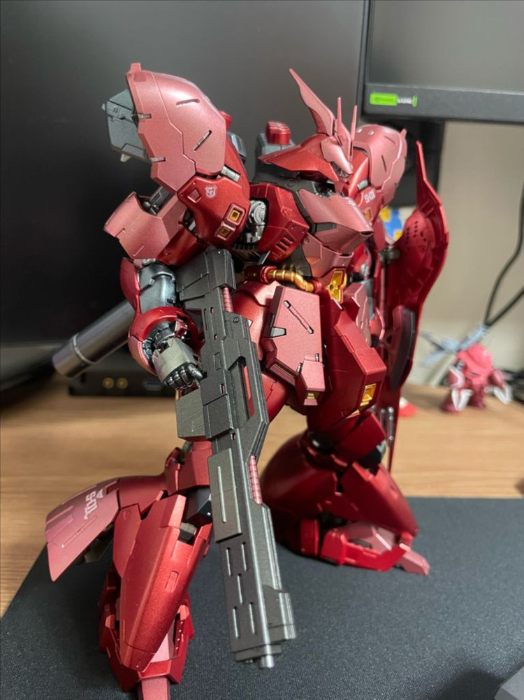 반다이 RG 사자비 건담 건프라 도색작 도색--1