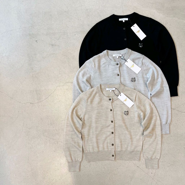 메종키츠네 폭스헤드 레귤러 가디건--0