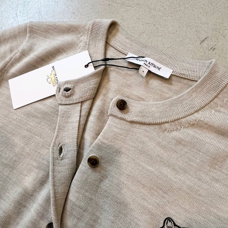 메종키츠네 폭스헤드 레귤러 가디건--5