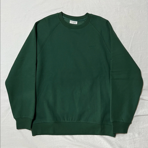 [새상품] L) 커버낫 스몰 로고 기모 맨투맨 그린