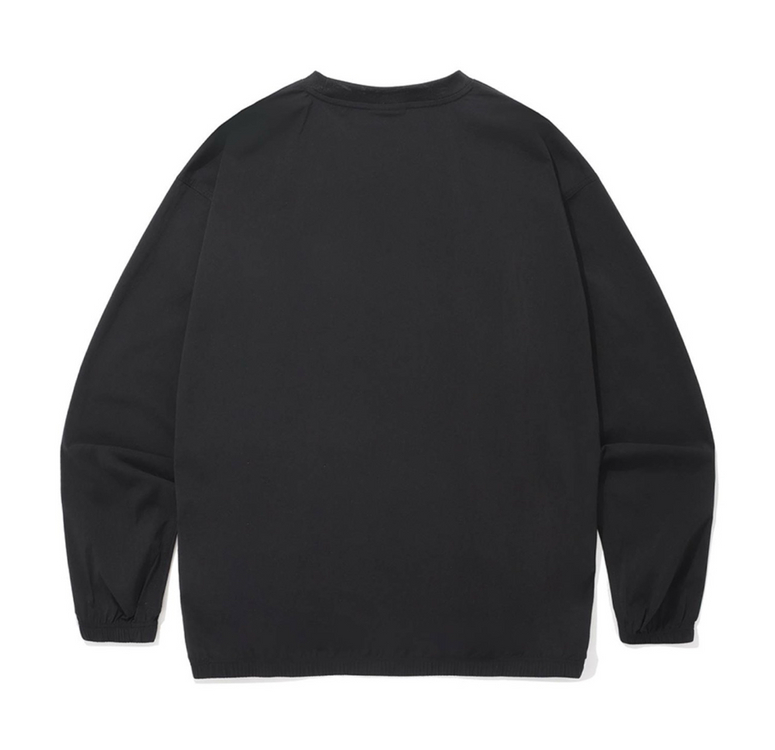 [새상품] XL) 커버낫 컬리지 테크 나일론 맨투맨 블랙--1