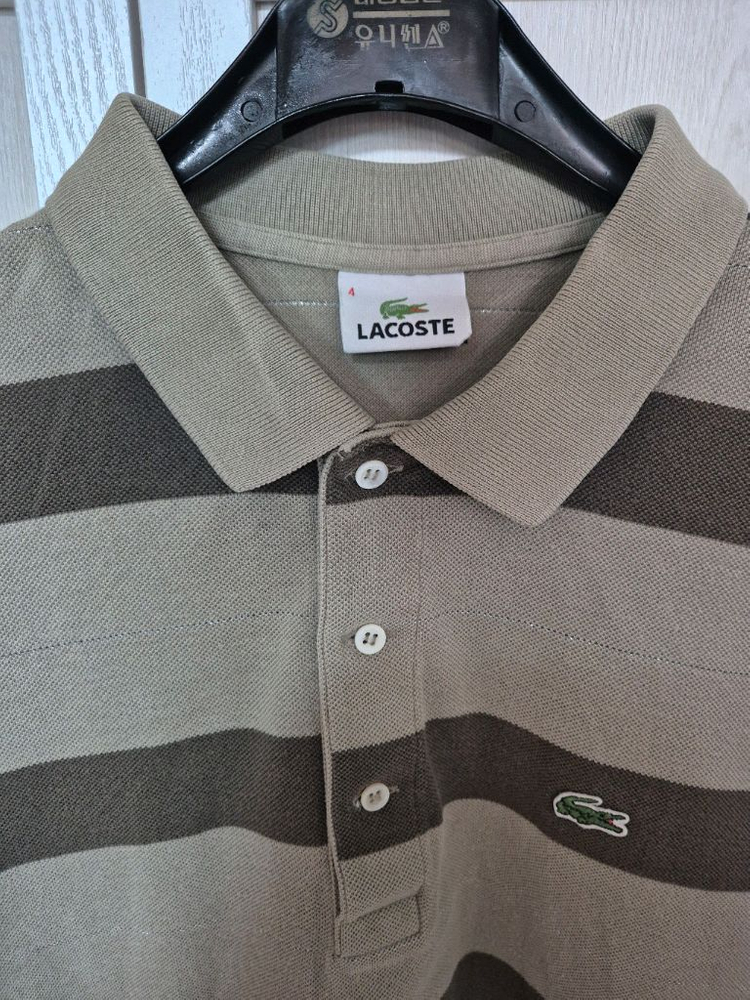 라코스테 스트라이프 반팔 카라티 이미지