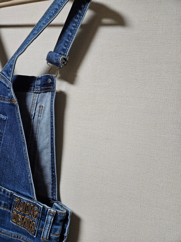 쟈딕앤볼테르 키즈 kids 데님 멜빵바지 오버롤 새상품--5