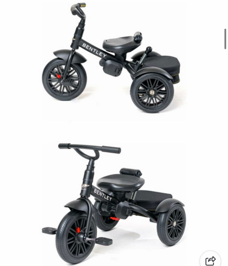 벤틀리 트라이시클 자전거 블랙 + 전용컵홀더--6