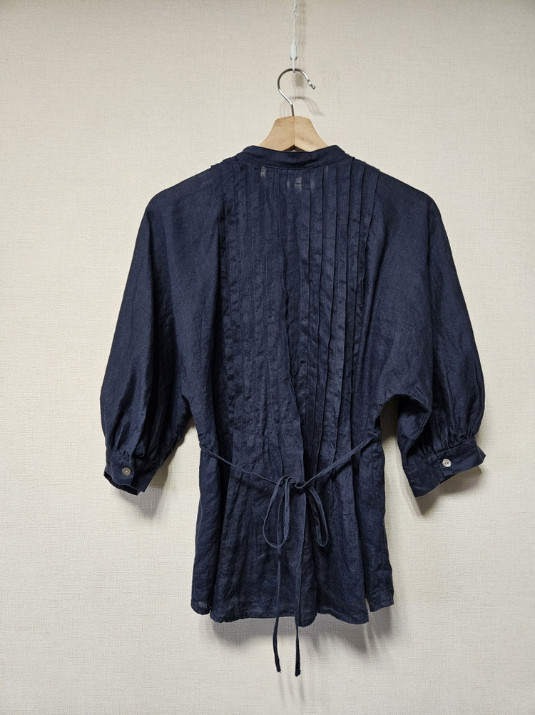 지스튜디오 g studio 린넨 핀턱 블라우스 55사이즈 이미지