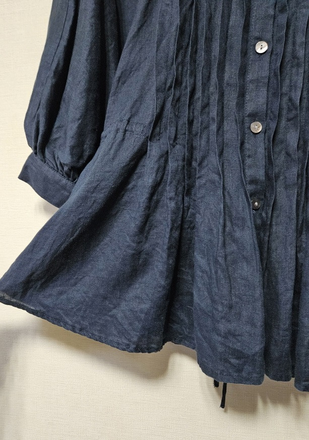 지스튜디오 g studio 린넨 핀턱 블라우스 55사이즈 이미지