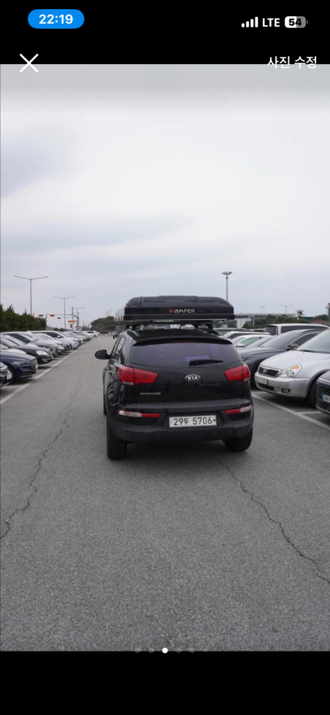 스포티지r 루프탑텐트올려진차량 캠핑카--0