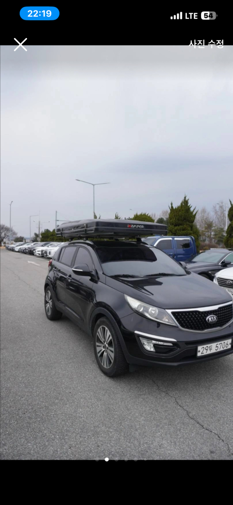 스포티지r 루프탑텐트올려진차량 캠핑카--1