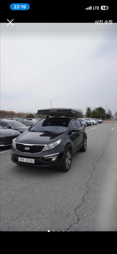 스포티지r 루프탑텐트올려진차량 캠핑카--2