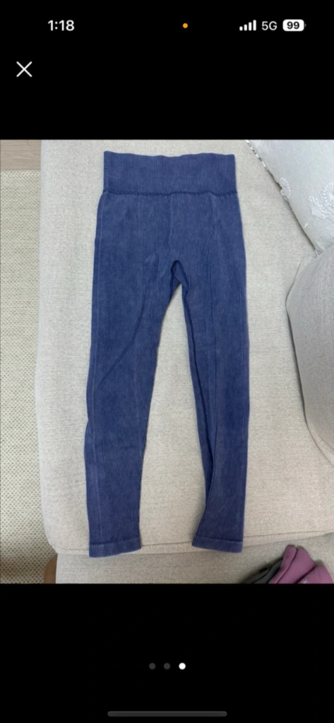 huit8 위뜨8 레깅스 데님 블루 S 이미지